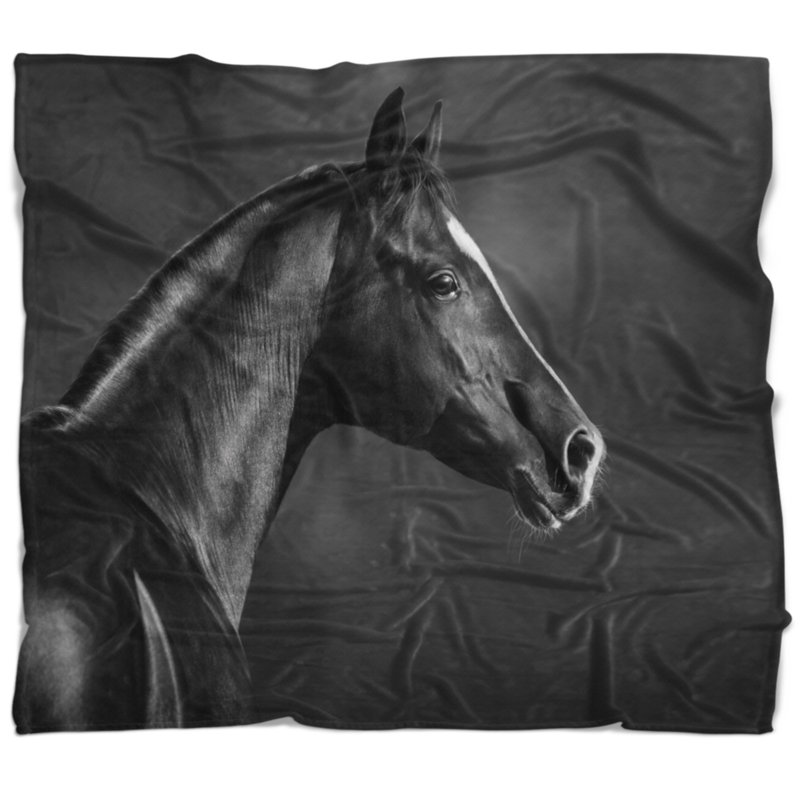East Urban Home Animal Arabian Horse Portrait Blanket Wayfair